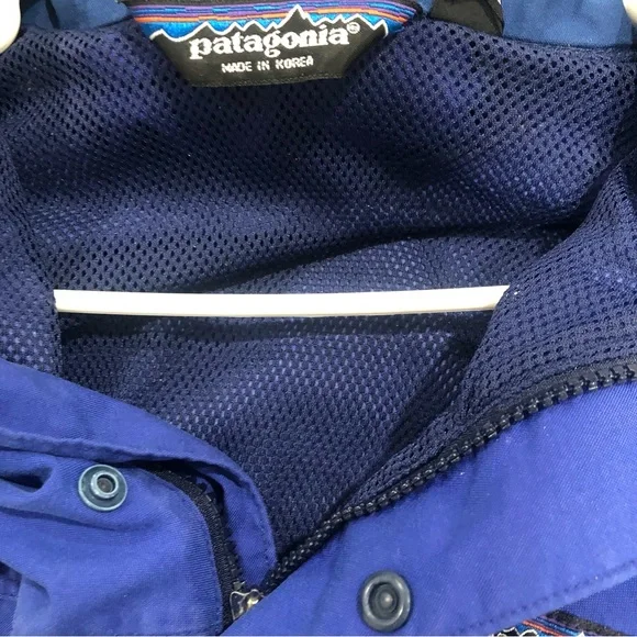 PATAGONIA MEN’S VTG BLUE PURPLE ZIP UP JACKET PACK AWSY HOODIE SMALL
